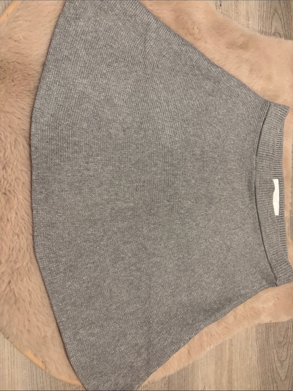 Zara Gray Knit Skirt Girls 13-14 Years